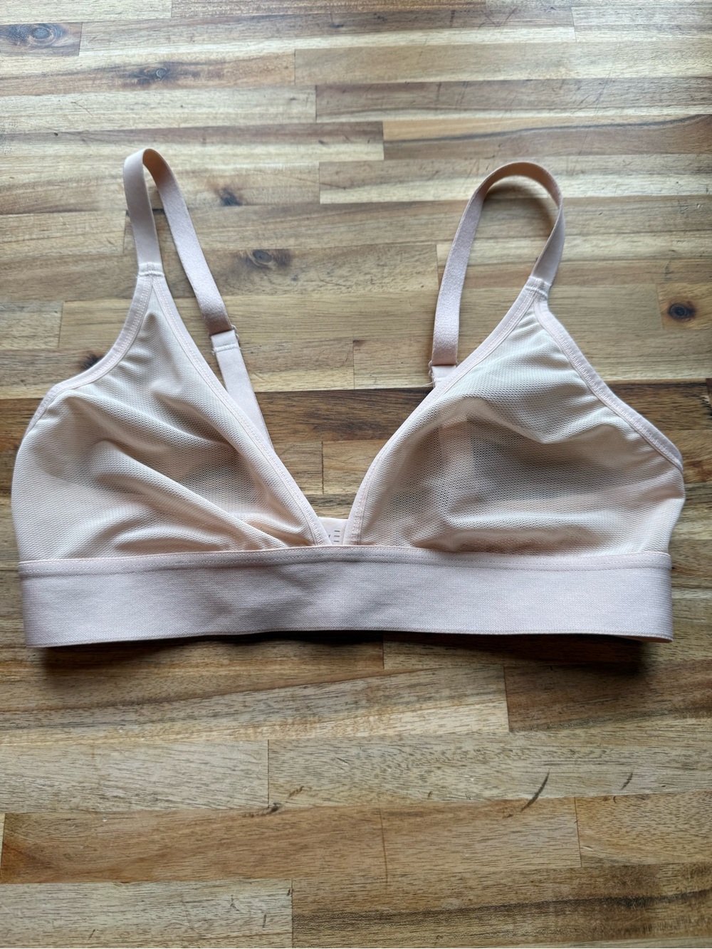 Negative Underwear Pink Sieve Triangle Bralette